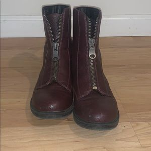 Burgundy fall boots